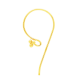 Vermeil Bali ear wire with triple ball head - EW4023-V