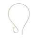 Silver Simple ear wire with long hook - EW4032