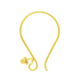 Vermeil Bali ear wire with big ball head - EW4034-V