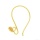 Vermeil Bali ear wire with  flower head - EW4037-V