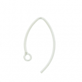 Silver Simple ear wire with long hook - EW4041