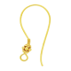 Vermeil Bali ear wire with small beads - EW4051-V