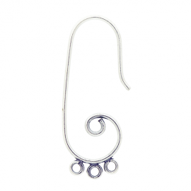 Silver Ear Wires EW4091